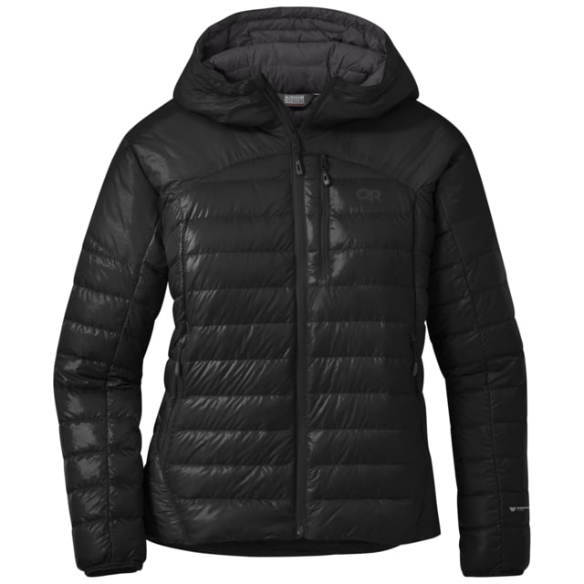 Outdoor Research Helium Down Hoodie - Women's Solid Black Extra Small