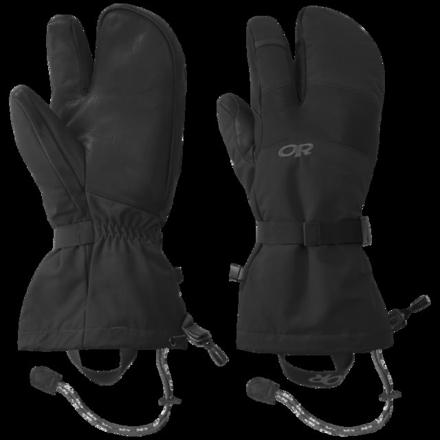 Outdoor Research Highcamp 3-Finger Gloves - Men's Black Extra Large