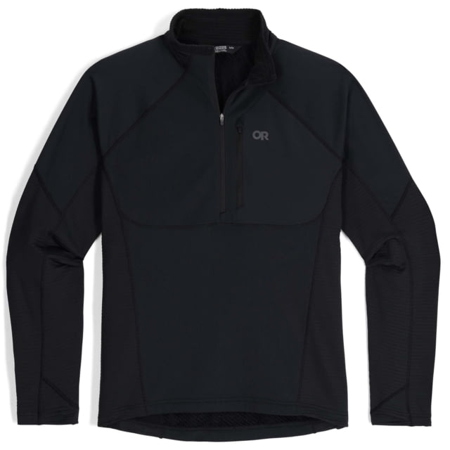Outdoor Research Outdoor Research Deviator Fleece Half Zip - Men's Black 2XL - $155.00 at CampSaver.com