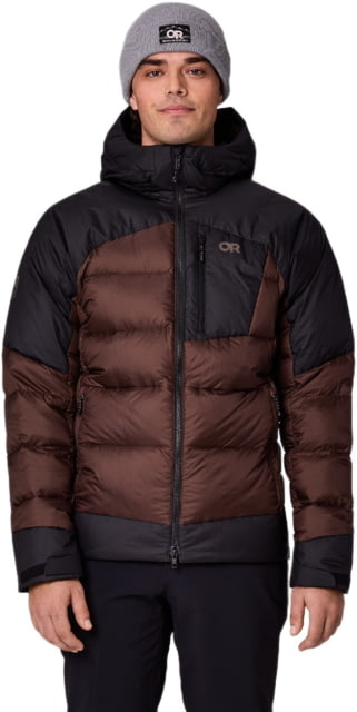 Outdoor Research Helium XT Down Hoodie - Men's Chestnut/Black XL