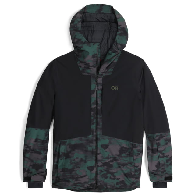 Outdoor Research Snowcrew Jacket - Mens Grove Camo/Black Extra Large