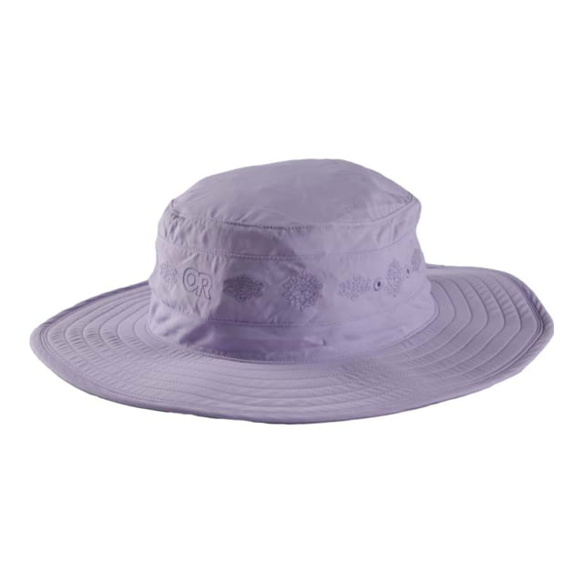 Outdoor Research Solar Roller Sun Hat - Womens lavender/rice embroidery Extra Large