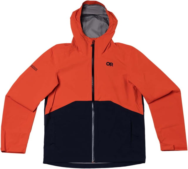 Outdoor Research Stratoburst Stretch Rain Jacket - Men's Spice/Dark Navy Extra Large