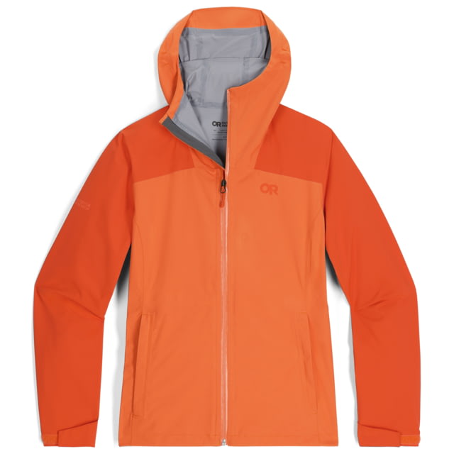 Outdoor Research Stratoburst Stretch Rain Jacket - Women's Spice/Zest Large
