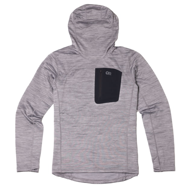 Outdoor Research Outdoor Research Vigor Grid Fleece Pullover Hoodie - Men's Grey Heather Medium