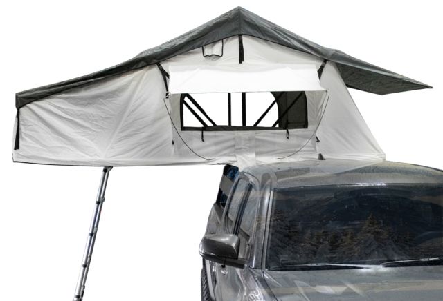 Overland Vehicle Systems Nomadic 3 Extended Roof Top Tent 3 Person White/Dark Gray 63 x 122 x 51 in