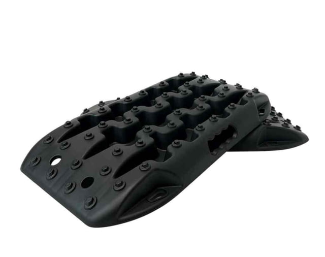 Overland Vehicle Systems Recovery Ramp w/ Pull Strap and Storage Bag Black Small