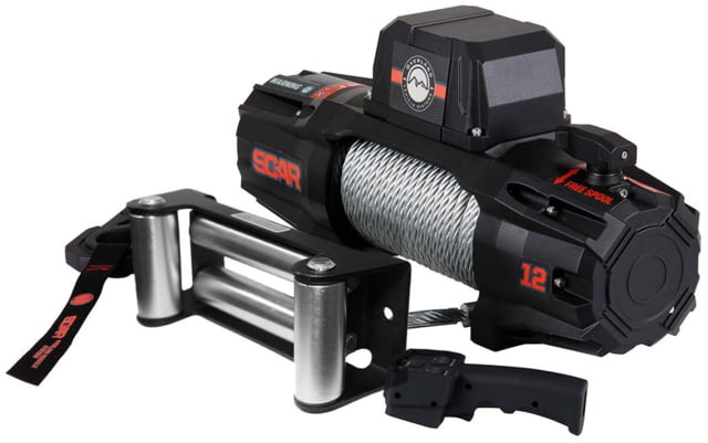 Overland Vehicle Systems Winch w/ Steel Cable Wireless Remote 12.0 Winch