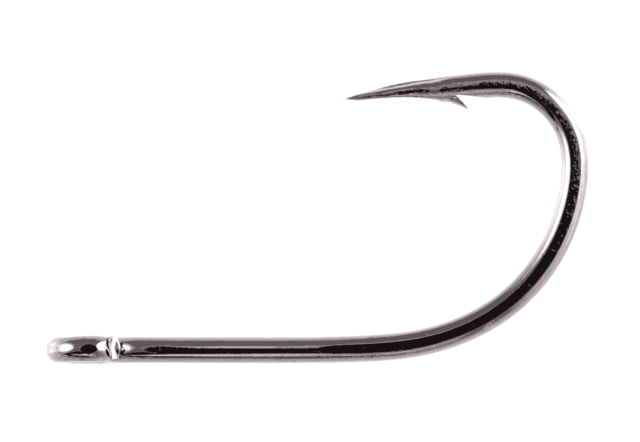Owner Hooks AKI Bait Hook with Cutting Point Forged Shank Reversed Bend Straight Eye Black Chrome Size 3/0 5 Per Pack