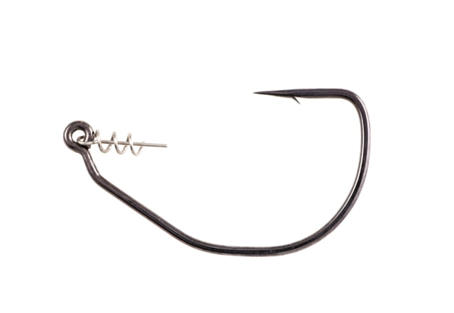 Owner Hooks Owner Hooks Beast Soft Bait Hook with Twistlock Centering-Pin Spring Needle Point Forged Shank Weedless Black Chrome Size 10/0 2 Per Pack