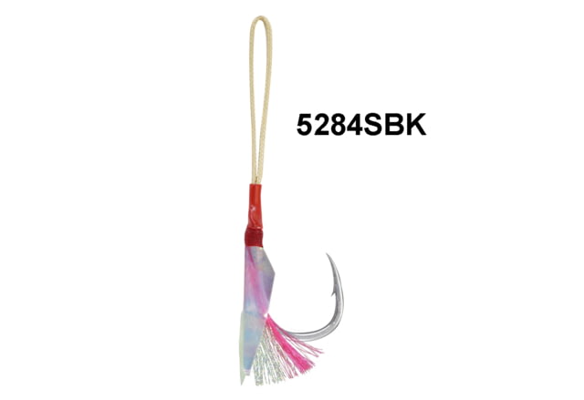 Owner Hooks Owner Hooks Dancing Stinger Assist Hook Sabiki Hook Needle Point Black Chrome Size 5/0 2 Per Pack