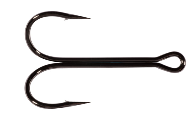 Owner Hooks Double Frog Hook Needle Point Forged Shank 3X Strong Black Chrome Size 4/0 5 Per Pack