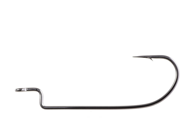 Owner Hooks Worm Hook with Cutting Point 90 Degree Bend Offset Black Chrome Size 2 6 Per Pack