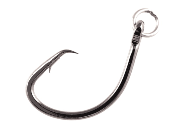 Owner Hooks Ringed Mutu Circle Hook Forged/Hangnail Point 2X Strong Black Chrome Size 4/0 22 Per Pack