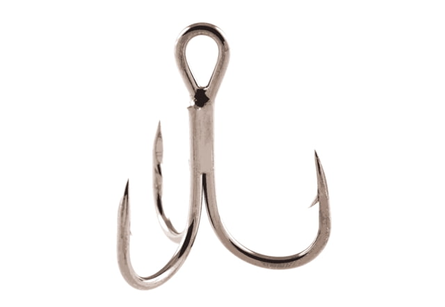 Owner Hooks Stinger-41 Treble Hook with Cutting Point Short Shank Round Bend Black Chrome Size 2 7 Per Pack