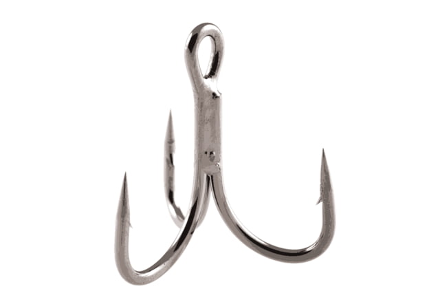 Owner Hooks Stinger-56 Treble Hook Needle Point Short Shank Forged Bend/Wide Gap Heavy Wire Black Chrome Size 4 27 Per Pack