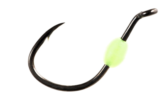 Owner Hooks Walleye Bait Hook with Hot Glow Bead Needle Point All Purpose Black Size 2 8 Per Pack