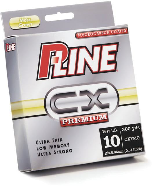 P-Line CX Premium Fluorocarbon-Coated Mono Filler Spool 8lb 300yd Moss Green