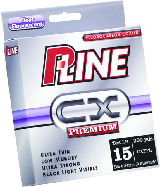 P-Line Cx Premium Fluorocarbon-Coated Mono Filler Spool Clear Fluorescent 15lb 300Yd