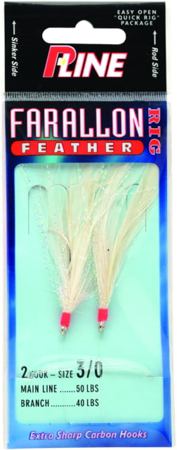 P-Line Farallon Feather 2 Hooks 5/0 White
