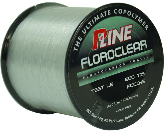 P-Line Floroclear Fluorocarbon Coated Mono 12lb 600yd Clear