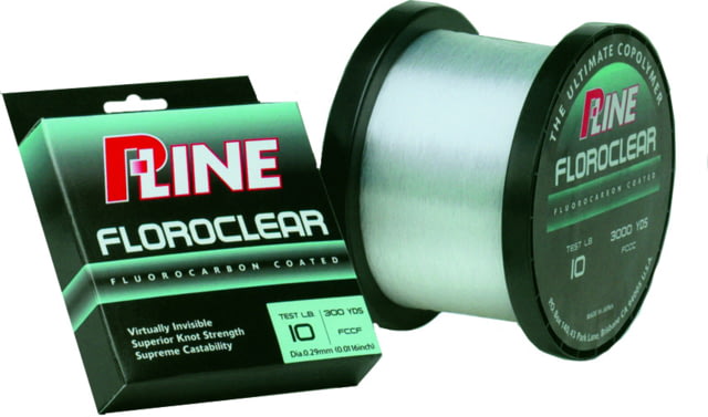 P-Line Floroclear Fluorocarbon Coated Mono Clear 10lb 300Yd