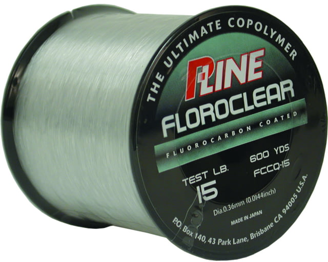 P-Line Floroclear Fluorocarbon Coated Mono Clear 15lb 600Yd