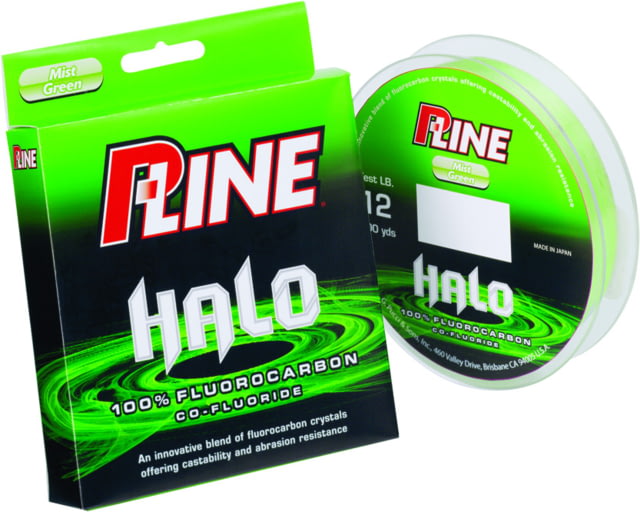P-Line Halo Fluorocarbon Fishing Line 12lb 200yd Mist Green