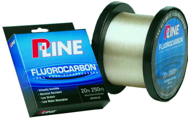 P-Line Soft Fluorocarbon Fishing Line 250yd Clear 20lb