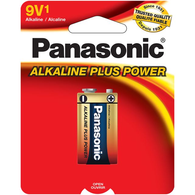 Panasonic 9-Volt Alkaline Plus Power Battery w/ Anti Leak Protection