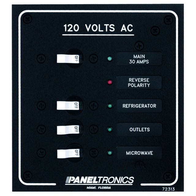 Paneltronics AC 3 Position Breaker Panel & Main w/LEDs Standard