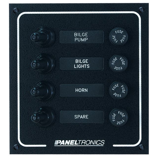 Paneltronics DC 4 Position Booted Toggle & Fuse Waterproof