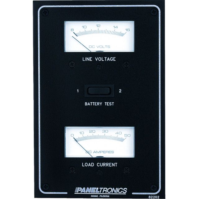 Paneltronics DC Meter Panel w/Voltmeter & Ammeter Standard