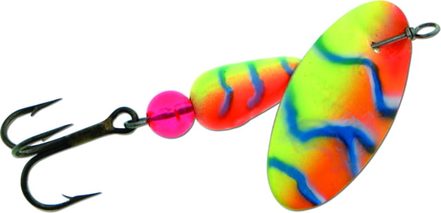 Panther Martin FishSeeUV In-Line Spinner Treble Fishing Hook Size 4 1/8oz 1 Piece Chartreuse/Orange/Blue