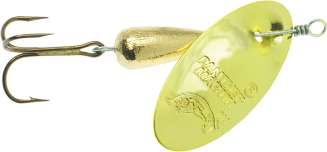 Panther Martin Classic Patterns In-Line Spinner Treble Fishing Hook 2 Hook 1/16oz 1 Piece All Gold