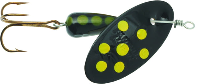 Panther Martin Spotted In-Line Spinner Treble Fishing Hook 2 Hook 1/16oz 1 Piece Spotted Black