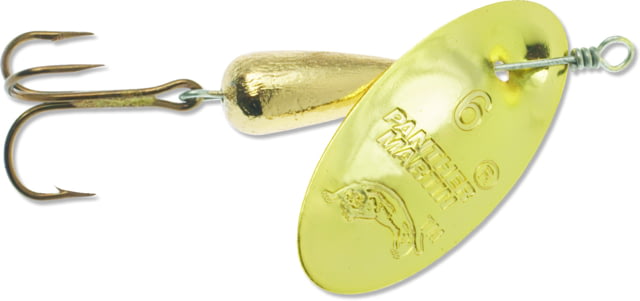 Panther Martin Classic Patterns In-Line Spinner Treble Fishing Hook 4 Hook 1/8oz 1 Piece All Gold