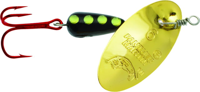 Panther Martin Classic Regular Red Hook In-Line Spinner Treble Fishing Hook Size 6 1/4oz 1 Piece Gold