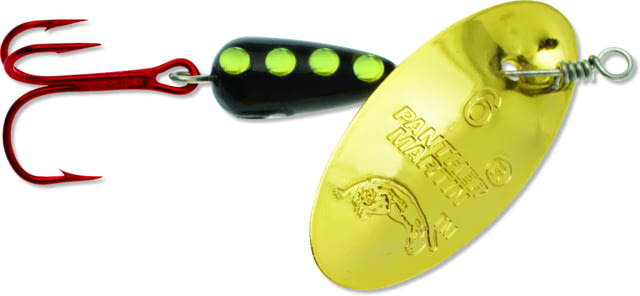Panther Martin Classic Regular Red Hook In-Line Spinner Treble Fishing Hook Size 9 3/8oz 1 Piece Gold