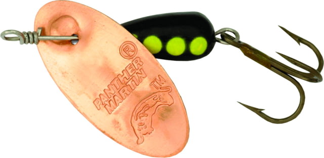 Panther Martin Classic Regular In-Line Spinner Treble Fishing Hook Size 2 1/16 oz 1 Piece Black & Yellow