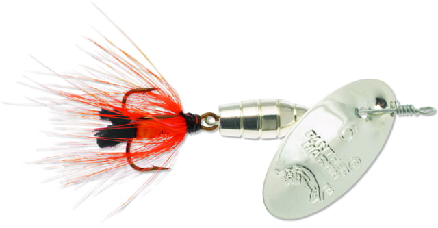 Panther Martin Deluxe Fly In-Line Lure Treble Fishing Hook 4 Hook 1/8oz 1 Piece Silver & Orange