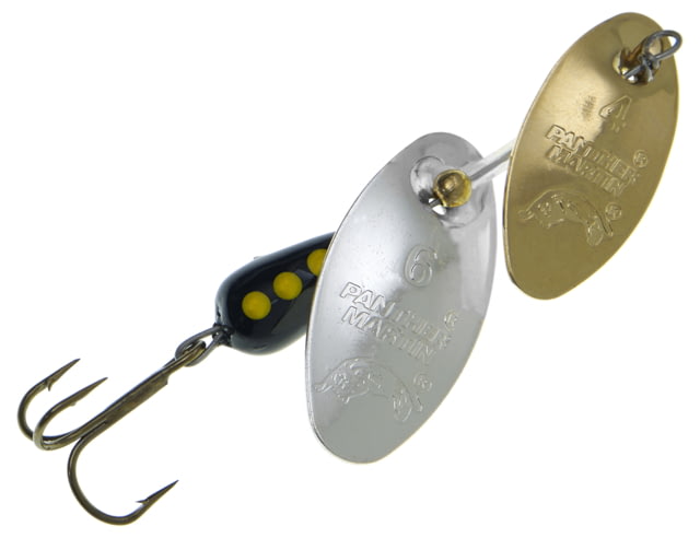 Panther Martin DualFlash Twin Blade In-Line Spinner Treble Fishing Hook Size 1 1/9 oz 1 Piece Gold/Silver