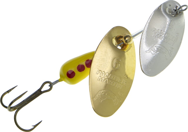 Panther Martin DualFlash Twin Blade In-Line Spinner Treble Fishing Hook Size 9 5/8 oz 1 Piece Silver/Gold