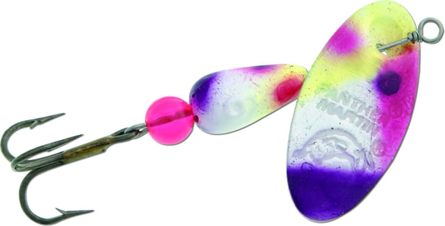 Panther Martin FishSeeUV In-Line Spinner Treble Fishing Hook Size 6 1/4oz 1 Piece Chartreuse/Purple/Pink