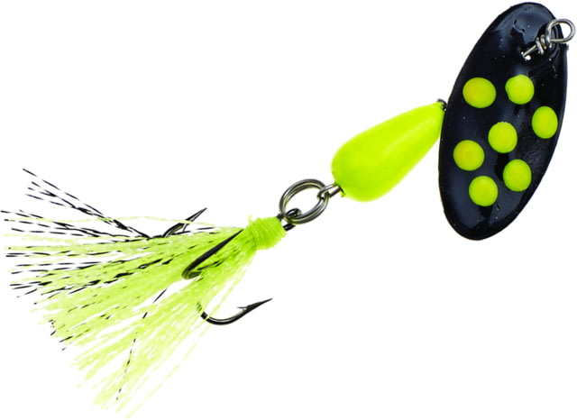 Panther Martin Go-Glo Flash-A-Bou In-Line Spinner Treble Fishing Hook Size 2 1/16oz 1 Piece Black & Chartreuse