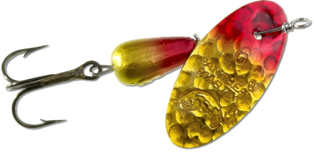 Panther Martin Hammered Regular In-Line Spinner Treble Fishing Hook Size 4 1/8 oz 1 Piece Yellow Red