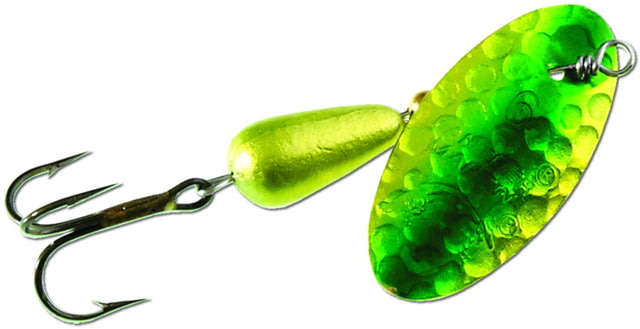 Panther Martin FishSeeUV Hammered In-Line Spinner Treble Fishing Hook Size 6 1/4oz 1 Piece Ultraviolet Lime/Chartreuse