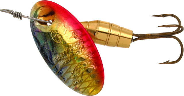 Panther Martin Deluxe Holographic In-Line Spinner Treble Fishing Hook Size 2 1/16 oz 1 Piece Holographic Gold & Orange