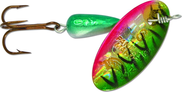 Panther Martin Classic Holographic In-Line Spinner Treble Fishing Hook Size 4 1/8oz 1 Piece Tiger Green