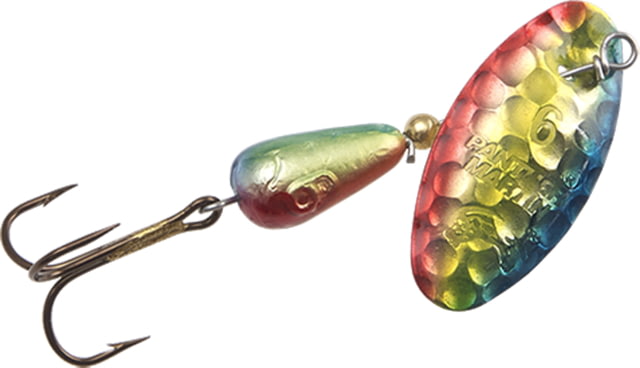 Panther Martin Holy Hammered Holographic In-Line Spinner Round Bend Fishing Hook 4 Hook 1/8oz 1 Piece Rainbow Brite